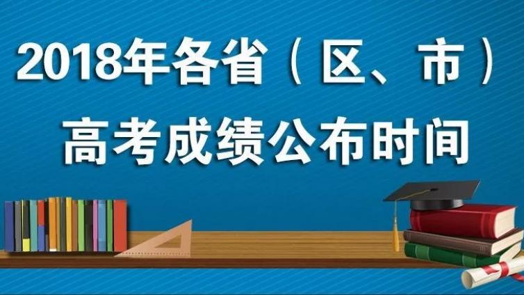 2018高考各地查分时间公布